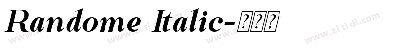 Randome Italic字体转换
